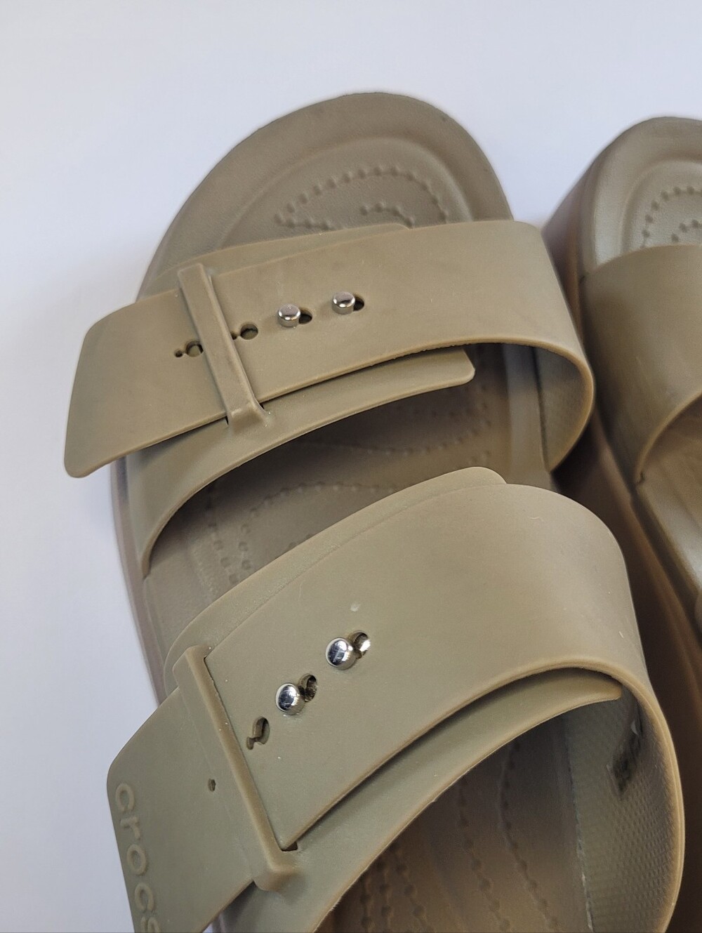 Crocs Brooklyn Buckle LiteRide Low Wedge Sandals 10 - Picture 8 of 15